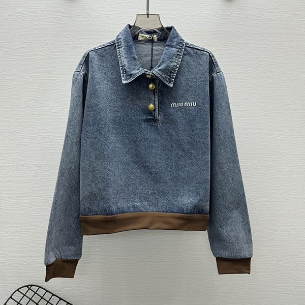 最安値挑戦 ミュウミュウ デニム n級品 ブルゾンジャケット myr03555